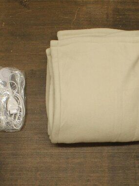 Serta Fleece to Shearling Electric Heated Throw Blanket Tan Brown 50x60